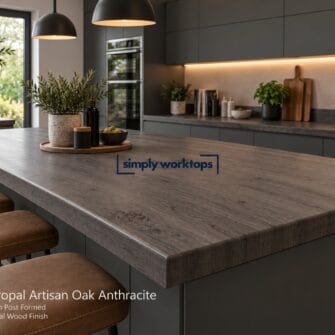 Duropal Artisan Oak Anthracite - 40mm Post Formed - Natural Wood Finish
