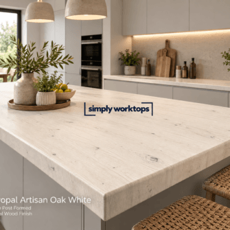 Duropal Artisan Oak White - 40mm Post Formed - Natural Wood Finish