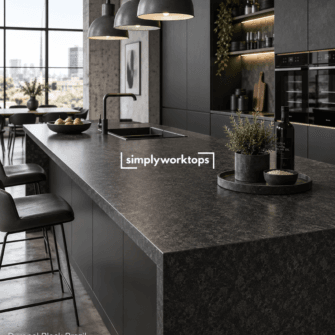 Duropal Black Brazil - 40mm Post Formed - Miniperl Finish