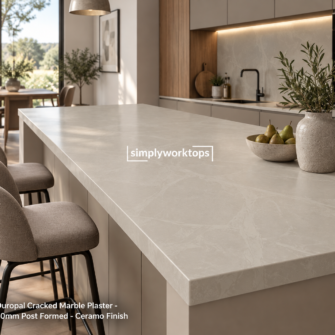 Duropal Cracked Marble Plaster - 40mm Post Formed - Ceramo Finish