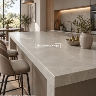 Duropal Cracked Marble Plaster - 40mm Post Formed - Ceramo Finish