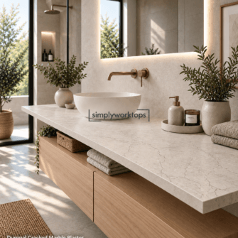 Duropal Cracked Marble Plaster - 20mm Square Edged - Ceramo Finish