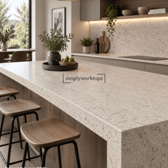 Duropal Ipanema White - 40mm Post Formed - Brightstone Finish