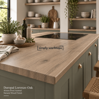 Duropal Lorenzo Oak - 40mm Post Formed - Natural Wood Finish