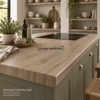 Duropal Lorenzo Oak - 40mm Post Formed - Natural Wood Finish