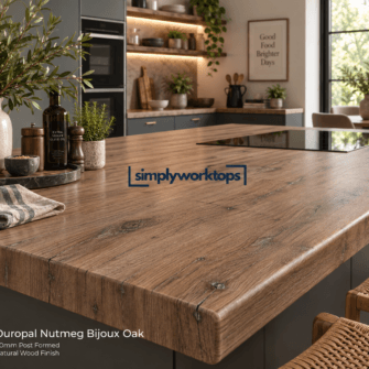 Duropal Nutmeg Bijoux Oak - 40mm Post Formed - Natural Wood Finish