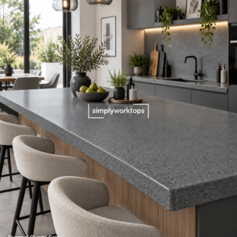 Duropal Quartz Grey - 40mm Post Formed - Brightstone Finish