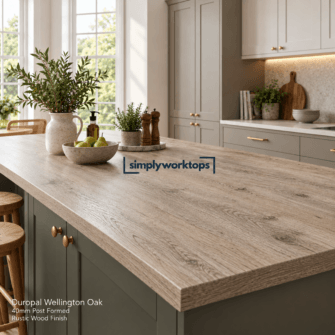 Duropal Wellington Oak - 40mm Post Formed - Rustic Wood Finish