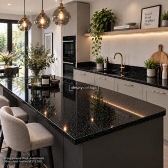 Krono Finesse - Black Andromeda Glitter Gloss -  38mm Post Formed