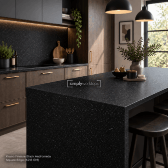 Krono Finesse - Black Andromeda Glitter Matt -  38mm & 22mm Square Edge