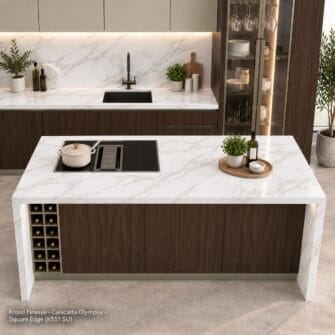 Krono Finesse - Calacatta Olympus  -  38mm & 22mm Square Edge