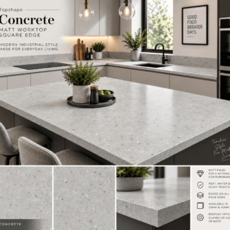 Topshape - Matt - Concrete - Square Edge