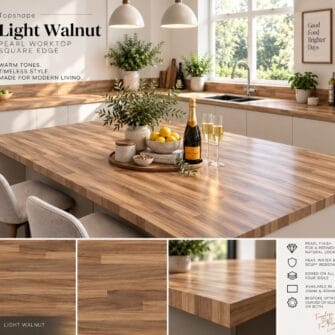 Topshape - Pearl - Light Walnut - Square Edge