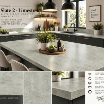 Topshape - Slate 2 - Limestone - Square Edge