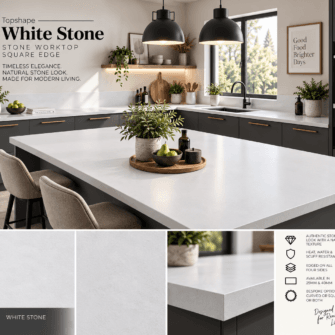 Topshape - Stone - White Stone - Square Edge
