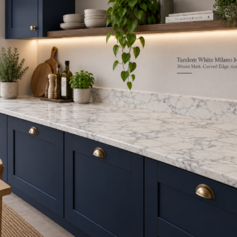 Tandem White Milano Marble - 30mm Matt