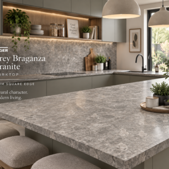 Egger - Grey Braganza Granite - 25mm Square Edge