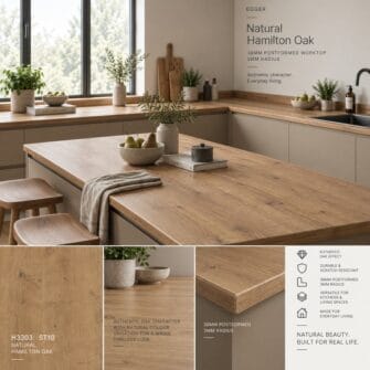 Egger - Natural Hamilton Oak - 38mm Post Formed