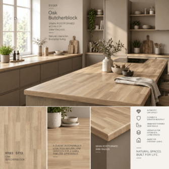 Egger - Oak Butcher Block - 38mm Post Formed