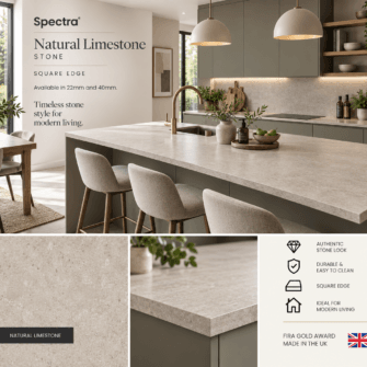 Spectra - Natural Limestone - Stone - 22mm & 40mm Square Edge