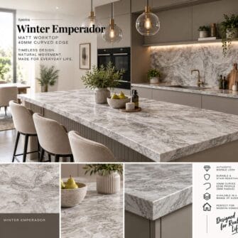 Spectra - Winter Emperador - Matt - 40mm Curved Edge