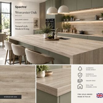 Spectra - Worcester Oak - Wood - 22mm & 40mm Square Edge