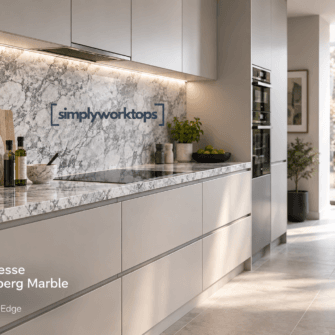 Krono Finesse - White Iceberg Marble - 38mm Square Edge