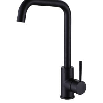 Monument Tap - Side Lever Square Neck Mixer Tap - Matt Black