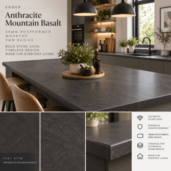 Egger - Anthracite Mountain Basalt - 38mm Post Formed