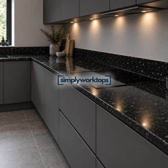 Simply Top - Black Flint Gloss - Curved Edge