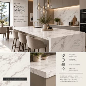 Egger – Crystal Marble - 25mm Square Edge