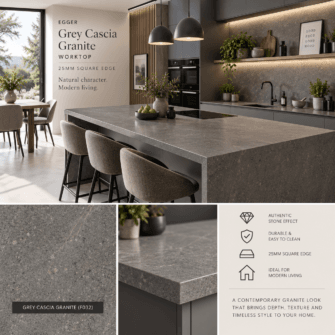 Egger - Grey Cascia Granite - 25mm Square Edge