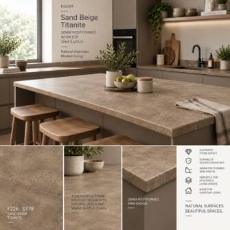 Egger - Sand Beige Titanite - 38mm Post Formed