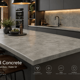Formica - Brushed Concrete - 38mm Post Formed Axis - Matte 58