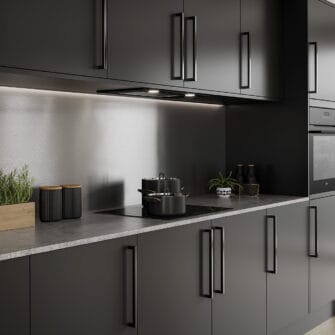 Formica - Brushed Aluminium - Feature Splashback - Metallic