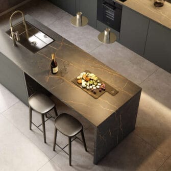 Krono Finesse  - Nero Bronzo  -  Black Marble Pluton Finish  - 38mm Post Formed