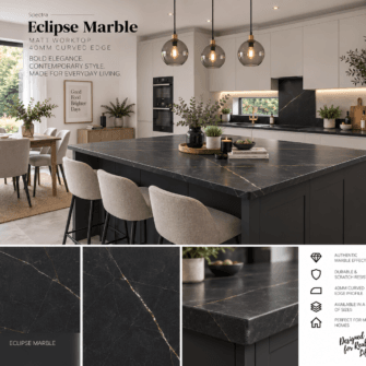 Spectra - Eclipse Marble - Matt - 40mm Curved Edge
