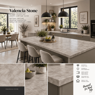 Spectra - Valencia Stone - Stone - 40mm Curved Edge
